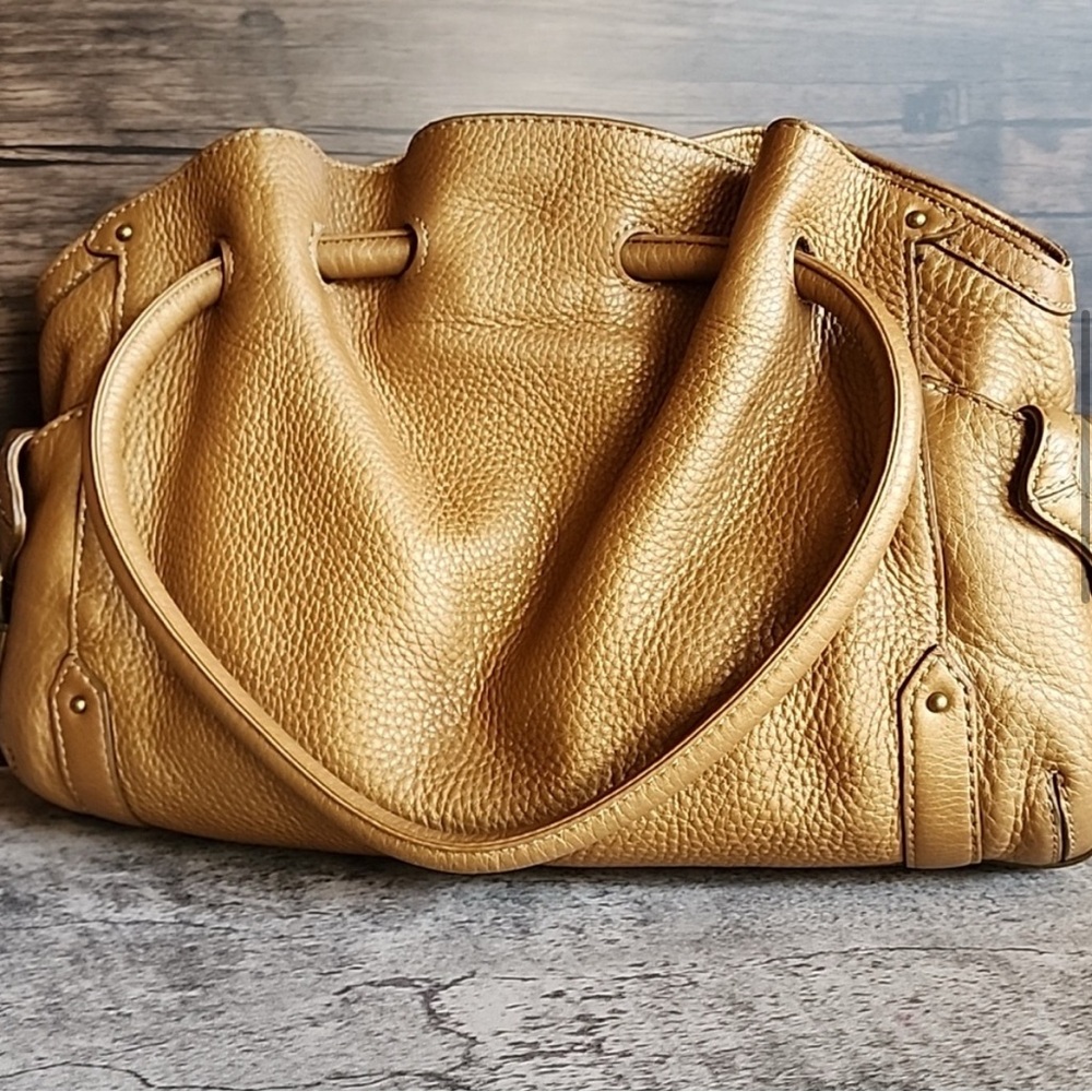 Cole Haan Tan Leather Shoulder Bag with Slouchy Silhouette - Picture 6 of 14